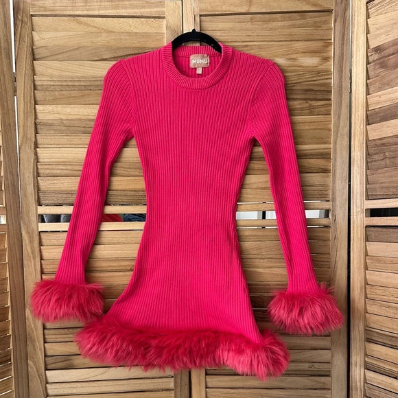 SHOW ME YOUR MUMU Fran Mini Dress in Hot Pink XS - Picture 2 of 5